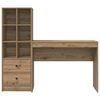 vidaXL Desk with Drawer 2 pcs Artisan Oak