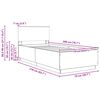 vidaXL Bed Frame with Headboard Sonoma Oak 70 x 190 cm Engineered Wood