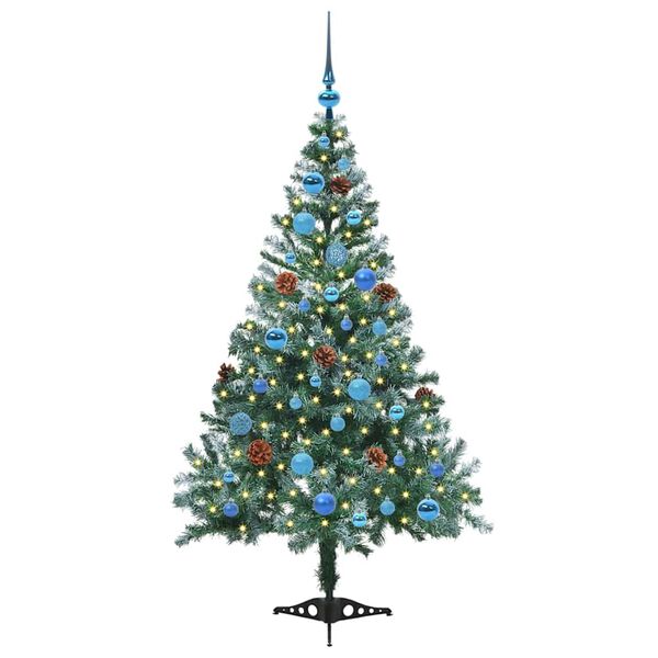 vidaXL Artificial Christmas Tree with Stand Green 150 cm PVC and Steel