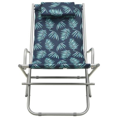 vidaXL Rocking Chairs 2 pcs Steel Leaf Print