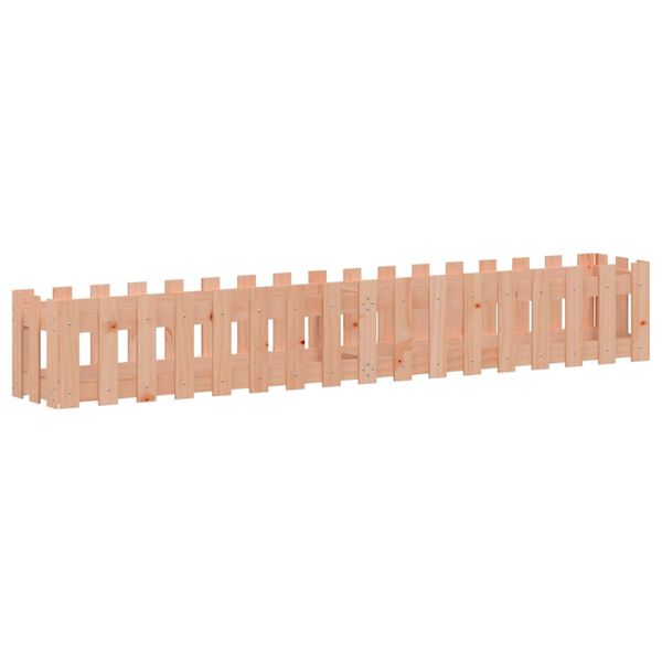 vidaXL Garden Raised Bed with Fence Design 200x30x30 cm Solid Wood Douglas