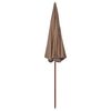 vidaXL Garden Parasol with Steel Pole 300 cm Taupe