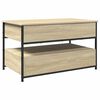 vidaXL Coffee Table Sonoma Oak 85x50x50 cm Engineered Wood and Metal