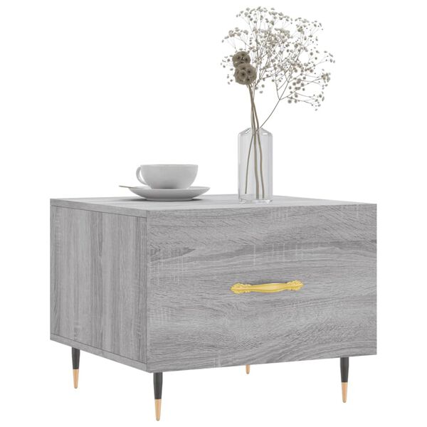 vidaXL Coffee Table Grey Sonoma 50x50x40 cm Engineered Wood