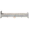 vidaXL Bed Frame without Mattress Concrete Grey 200x200 cm