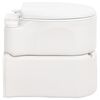 vidaXL Integrated Camping Toilet White 24+17 L HDPE&Enamel