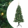 vidaXL Corner Artificial Christmas Tree Green 150 cm PVC and Metal