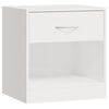 vidaXL Bedside Cabinets 2 pcs with Drawer High Gloss White