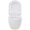 vidaXL Wall-Hung Toilet with Concealed Cistern Ceramic White