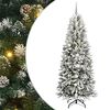 vidaXL Artificial Christmas Tree with 300 LEDs with Stand White 210 cm