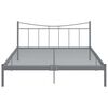 vidaXL Bed Frame without Mattress Grey Metal 160x200 cm