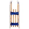 vidaXL Folding Snow Sledge with Backrest Wood 119 cm