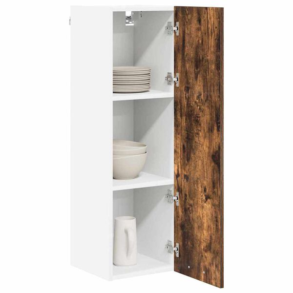 vidaXL Hanging Cabinet Smoked Oak 30 x 31 x 100 cm Engineered Wood