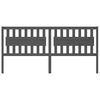 vidaXL Bed Headboard Grey 205.5x4x100 cm Solid Wood Pine