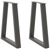 vidaXL Dining Table Legs V-Shape 2 pcs Anthracite 50x(72-73.3) cm Steel