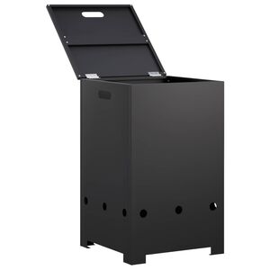 vidaXL Propane Tank Cover 40 x 40 x 66 cm Steel Black