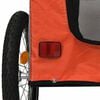 vidaXL Pet Bike Trailer with Storage Orange and grey 124 x 53 x 53 cm