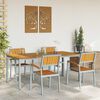 vidaXL Garden Dining Set 5 pcs Grey and brown
