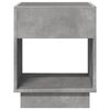 vidaXL Coffee Table with Infinity LED Concrete Grey 40x40x50 cm