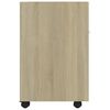 vidaXL Side Cabinet with Wheels Sonoma Oak 33x38x60 cm Engineered Wood