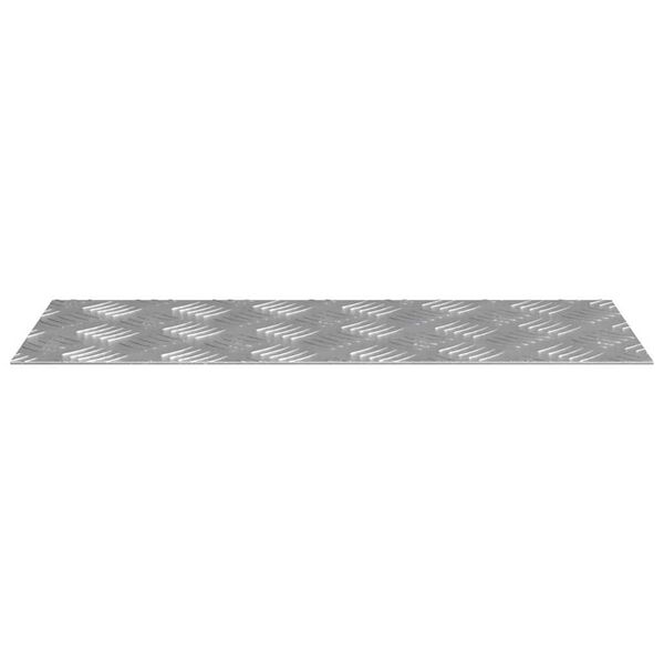 vidaXL Stair Tread Rectangular 2 pcs Silver 50 x 20 cm Aluminium