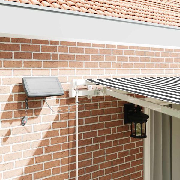 vidaXL Manual Retractable Awning with LED Anthracite&White 450x300 cm