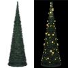 vidaXL Pop-up String Artificial Pre-lit Christmas Tree Green 150 cm