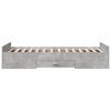 vidaXL Bed Frame with Drawers without Mattress Concrete Grey 75x190 cm Small Single
