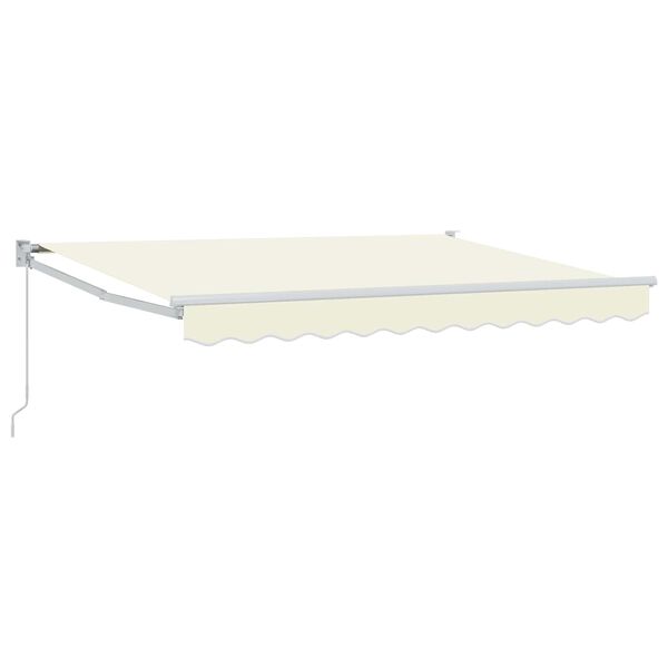 vidaXL Manual Retractable Awning Cream 2.5 x 2 m