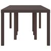 vidaXL Garden Table Brown 250 x 100 x 73 cm Poly Rattan