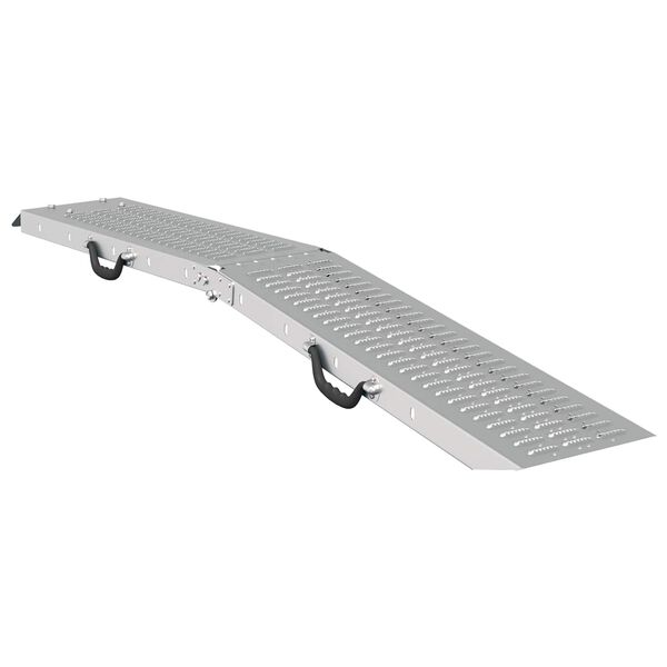 vidaXL Loading Ramp 2 pcs Silver 166 x 22.5 x 4.5 cm Galvanised Steel