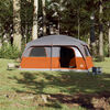 vidaXL Family Tent Cabin 8-Person Grey and Orange Waterproof