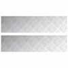 vidaXL Stair Tread Rectangular 2 pcs Silver 100 x 25 cm Aluminium