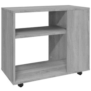 vidaXL Side Table Grey Sonoma 70x35x60.5 cm Engineered Wood
