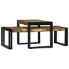 vidaXL Coffee Table 2 pcs Multicolour Solid Reclaim Wood