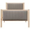vidaXL Bed frame Brown and taupe 90 x 200 cm Solid pine wood