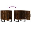 vidaXL Bedside Cabinets 2 pcs Smoked Oak 40x40x50 cm Engineered Wood