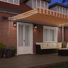vidaXL Retractable Awning Manual Yellow and Orange 500 x 300 cm