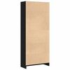 vidaXL Bookshelf Black Oak 60 x 24 x 143 cm Engineered Wood