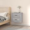 vidaXL Wall-mounted Bedside Cabinet Grey Sonoma 50x36x47 cm
