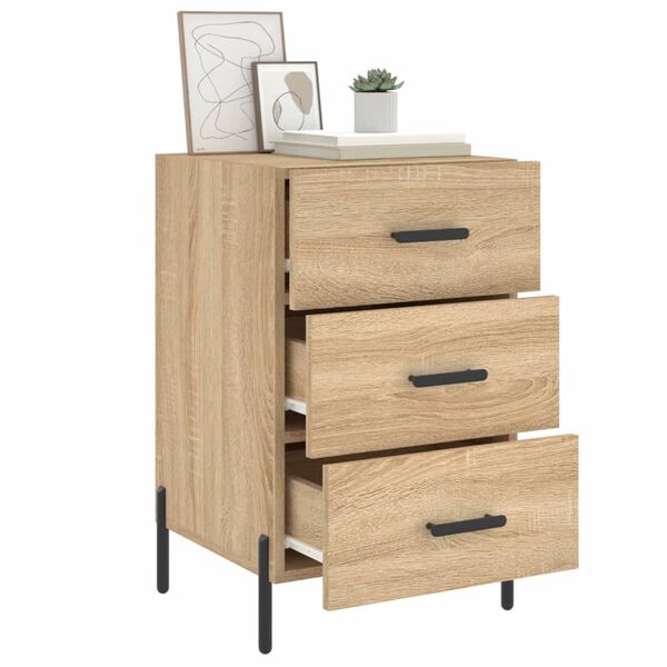 vidaXL Bedside Cabinet Sonoma Oak 40x40x66 cm Engineered Wood