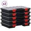 vidaXL Assortment Boxes 10 pcs 34.5x25x5 cm Polypropylene