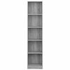 vidaXL 5-Tier Book Cabinet Grey Sonoma 40x24x175 cm Engineered Wood