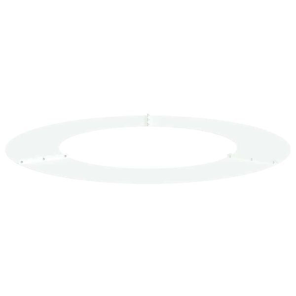 vidaXL suitable for Flat Tree Rings 5 pcs White &Oslash;50 / 80 cm Steel