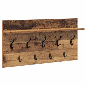 vidaXL Wall-Mounted Coat Rack Wall-Mounted Old Wood 80 x 40 x 12 cm