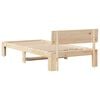 vidaXL Bed Frame with Headboard Natural 75 x 190 cm Solid Pine Wood
