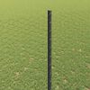 vidaXL Fence with Post Grey 1.5 x 25 m Steel