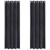 vidaXL Blackout Curtains 2 pcs Dark Grey 140 x 245 cm Velvet