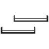 vidaXL Wall Shelves with Bars 2 pcs Black 80x16x14 cm
