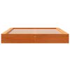 vidaXL Bed Frame without Mattress Wax Brown 135x190 cm Double Solid Wood Pine